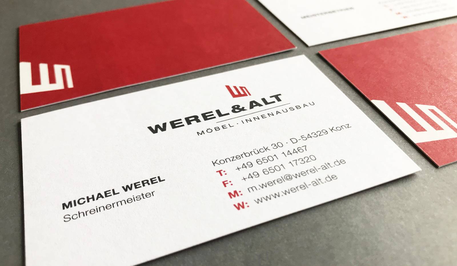 Werel und Alt GmbH, Konz - Visitenkarten Rückseite